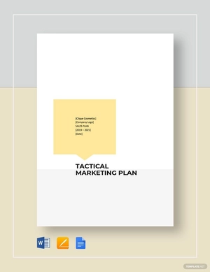 Tactical Marketing Plan Template