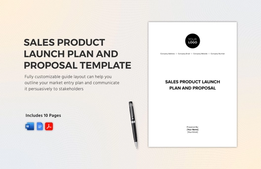 Sales Product Launch Plan and Proposal Template