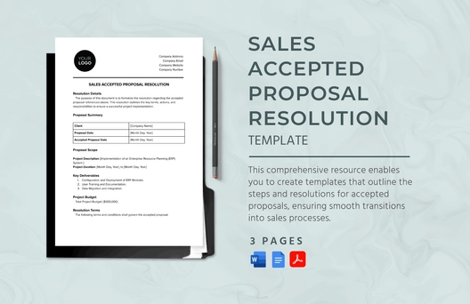 Sales Accepted Proposal Resolution Template
