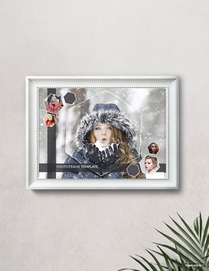 Realistic Photo Frame Template