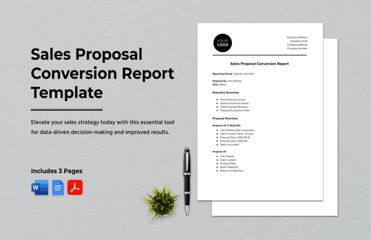 Sales Proposal Conversion Report Template Sales Proposal Conversion Report Template