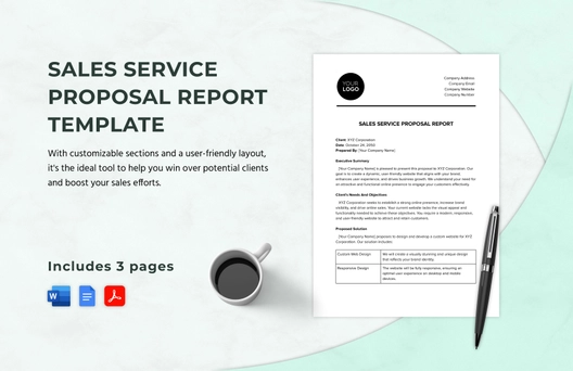 Sales Service Proposal Report Template
