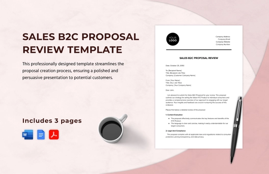 Sales B2C Proposal Review Template