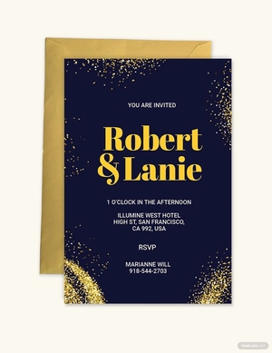 Lux Fall Wedding Invitation Template