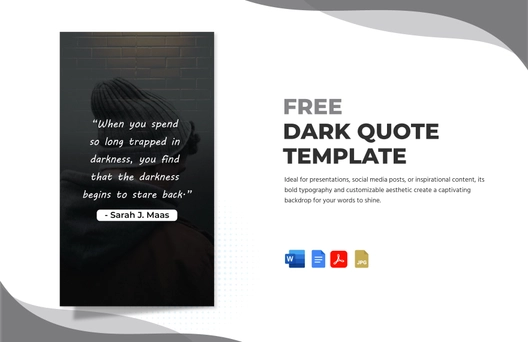 Dark Quote Template
