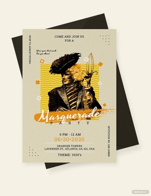Masquerade Mask Invitation Template