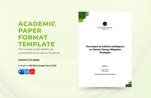 Academic Paper Format Template