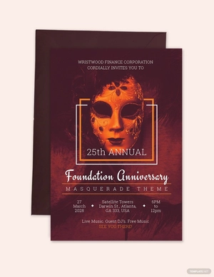 Masquerade Theme Invitation Template