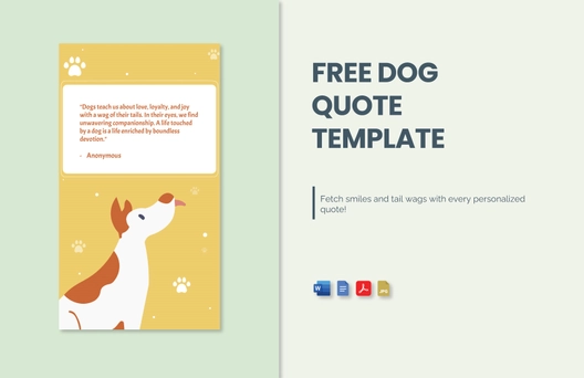 Dog Quote Template