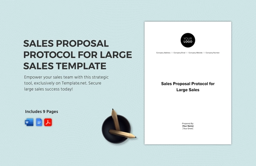 Sales Proposal Protocol for Large Sales Template