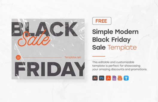 Simple Modern Black Friday Sale Template