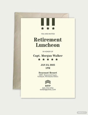 Military Retirement Invitation Template