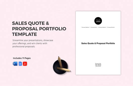 Sales Quote & Proposal Portfolio Template
