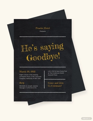 Modern Chalkboard Invitation Template