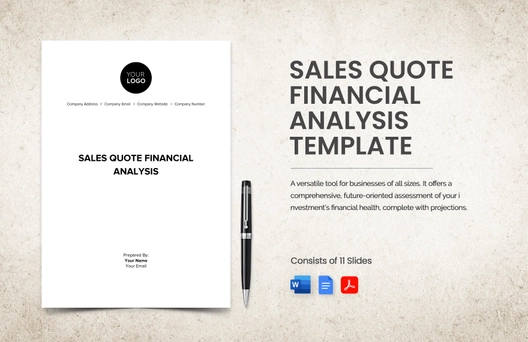 Sales Quote Financial Analysis Template