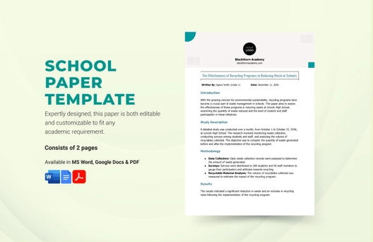 School Paper Template