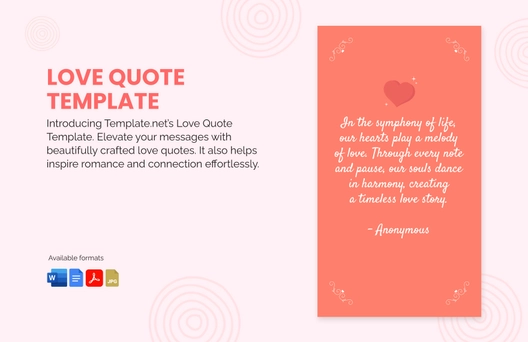 Love Quote Template
