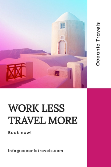 Free Elegant Travel Pinterest Pin Template to Edit Online
