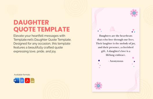 Daughter Quote Template