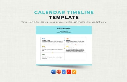 Calendar Timeline Template