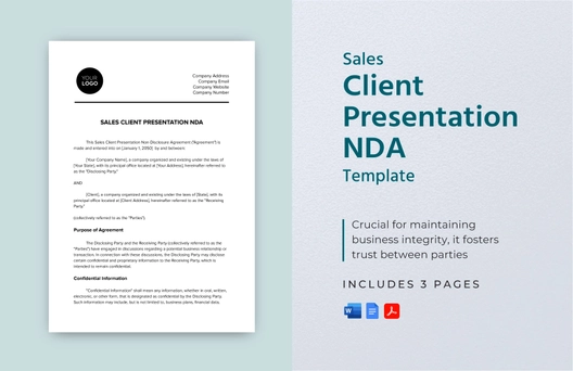 Sales Client Presentation NDA Template