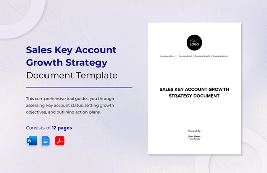 Sales Key Account Growth Strategy Document Template