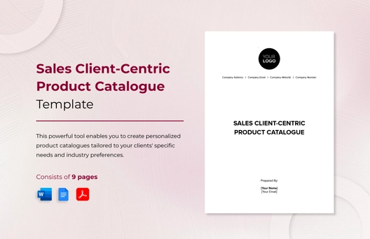 Sales Client-Centric Product Catalogue Template