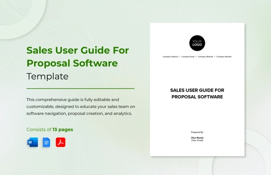 Sales User Guide for Proposal Software Template