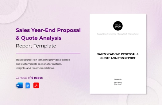 Sales Year-End Proposal & Quote Analysis Report Template