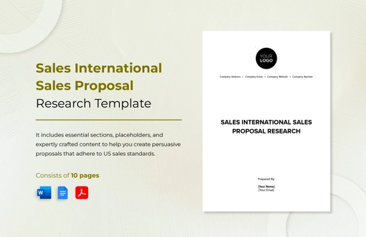 Sales International Sales Proposal Research Template