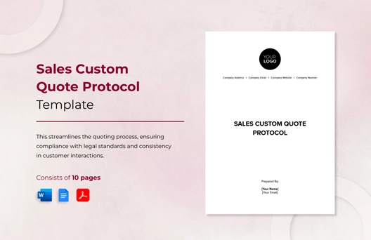 Sales Custom Quote Protocol Template