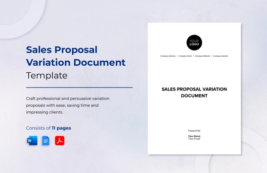Sales Proposal Variation Document Template