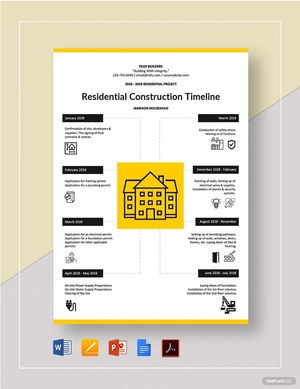 Residential Construction Timeline Template
