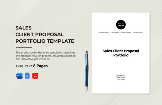 Sales Client Proposal Portfolio Template