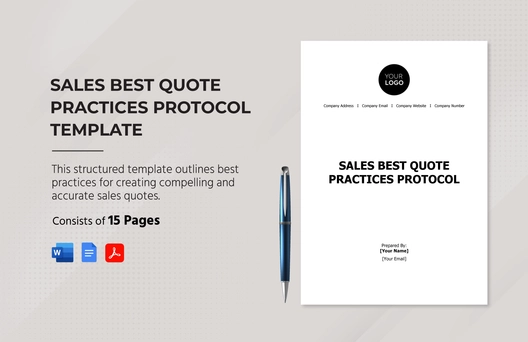 Sales Best Quote Practices Protocol Template