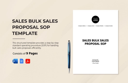 Sales Bulk Sales Proposal SOP Template