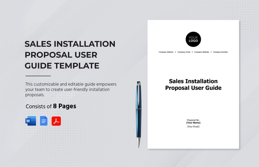 Sales Installation Proposal User Guide Template