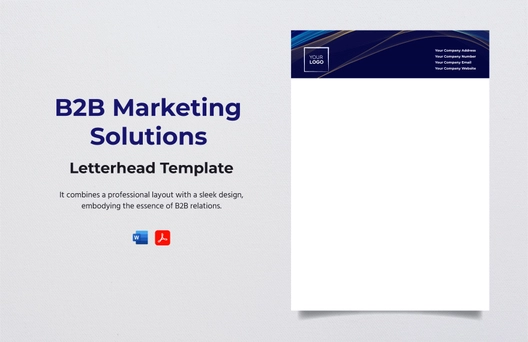 B2B Marketing Solutions Letterhead Template