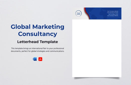Global Marketing Consultancy Letterhead Template