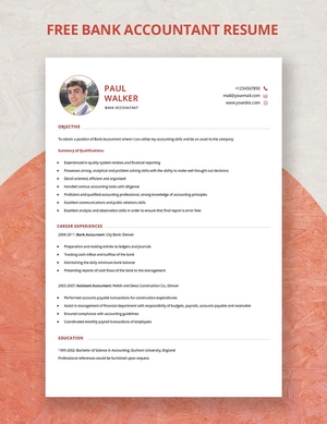 Bank Accountant Resume
