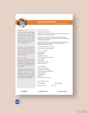 Senior Accounting Clerk Resume