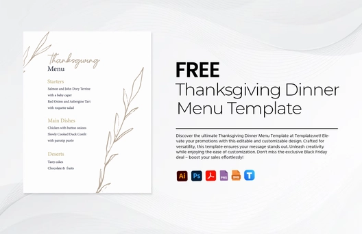 Thanksgiving Dinner Menu