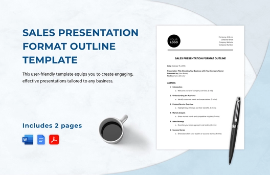 Sales Presentation Format Outline Template Sales Presentation Format Outline Template