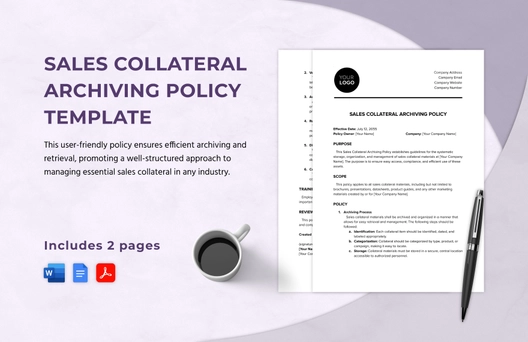 Sales Collateral Archiving Policy Template