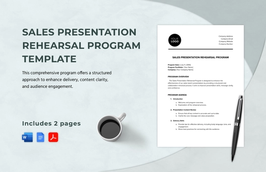 Sales Presentation Rehearsal Program Template