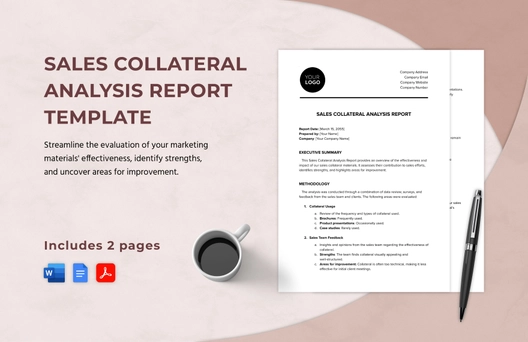 Sales Collateral Analysis Report Template