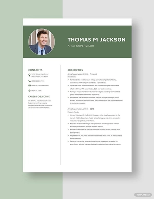 Area Supervisor Resume