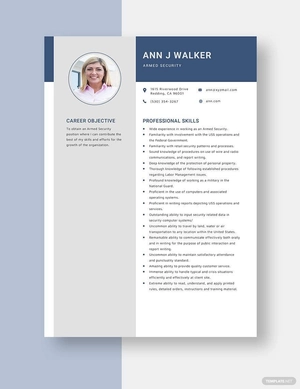 Armed Security Resume