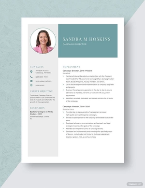 Campaign Director Resume