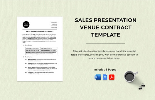 Sales Presentation Venue Contract Template Sales Presentation Venue Contract Template